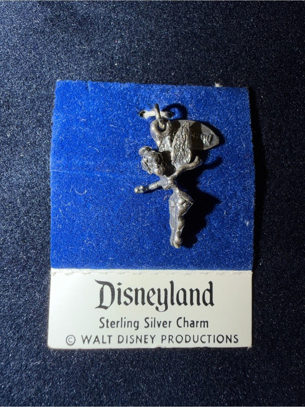 Disney Disneyland Sterling Silver Tinker Bell Charm - Silver, Blue